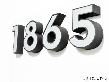 Modern LED House Numbers – Illuminated Address Sign –3D Floating Numbers – Contemporary Exterior Home Sign
