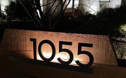 Underline House Numbers - LED Signs with Name / Address