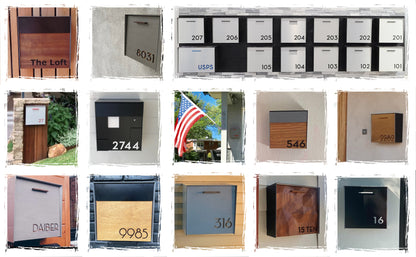 Type 1 - Wall Mounted Mailbox with Custom Door Styles & Body Colors