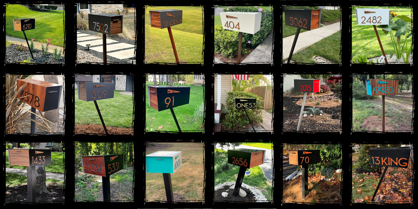 Modern Post Mounted Mailbox  - Contemporary Post Mounted Mailbox Type 4