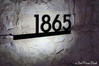 Underline House Numbers - LED Signs with Name / Address