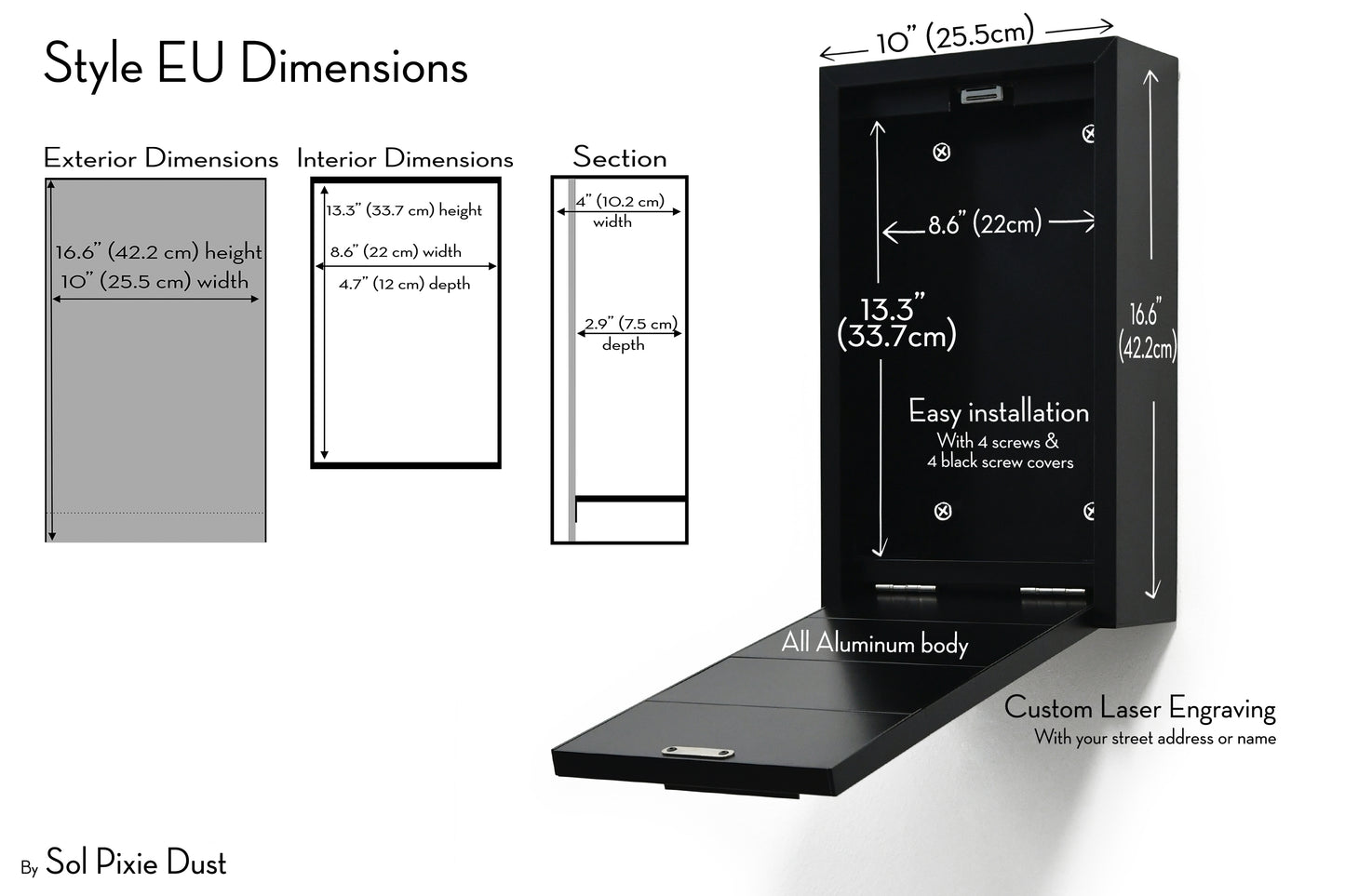 Modern Wall Mounted Mailbox Type EU