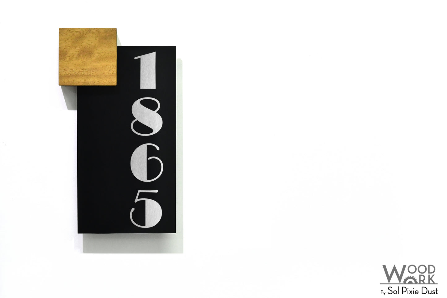 Aluminum (ACP) Address Signs with Solid Wood Mount