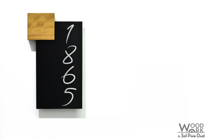 Aluminum (ACP) Address Signs with Solid Wood Mount