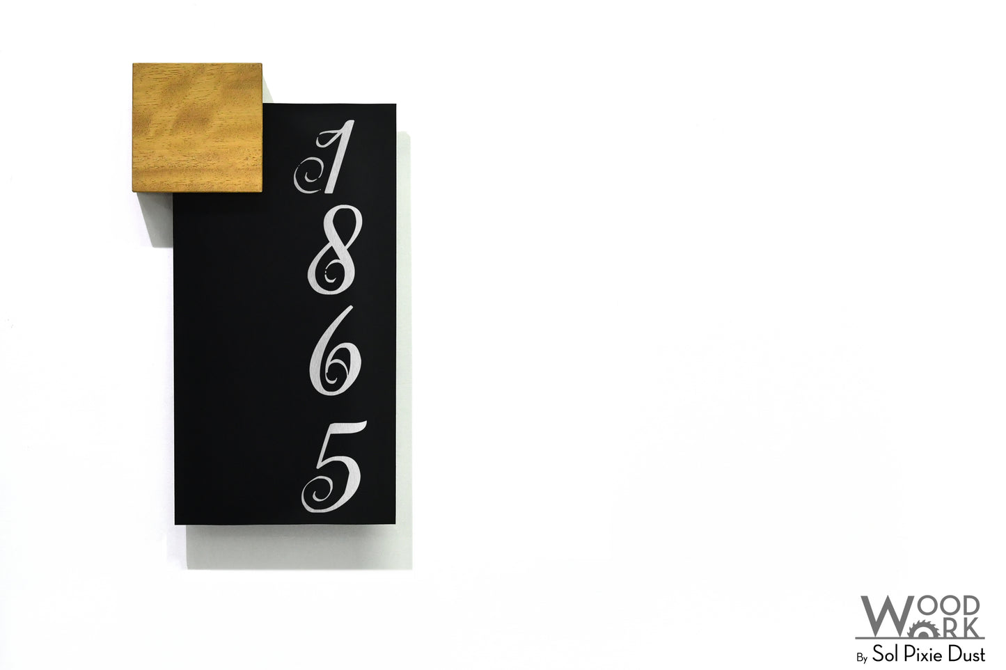 Aluminum (ACP) Address Signs with Solid Wood Mount