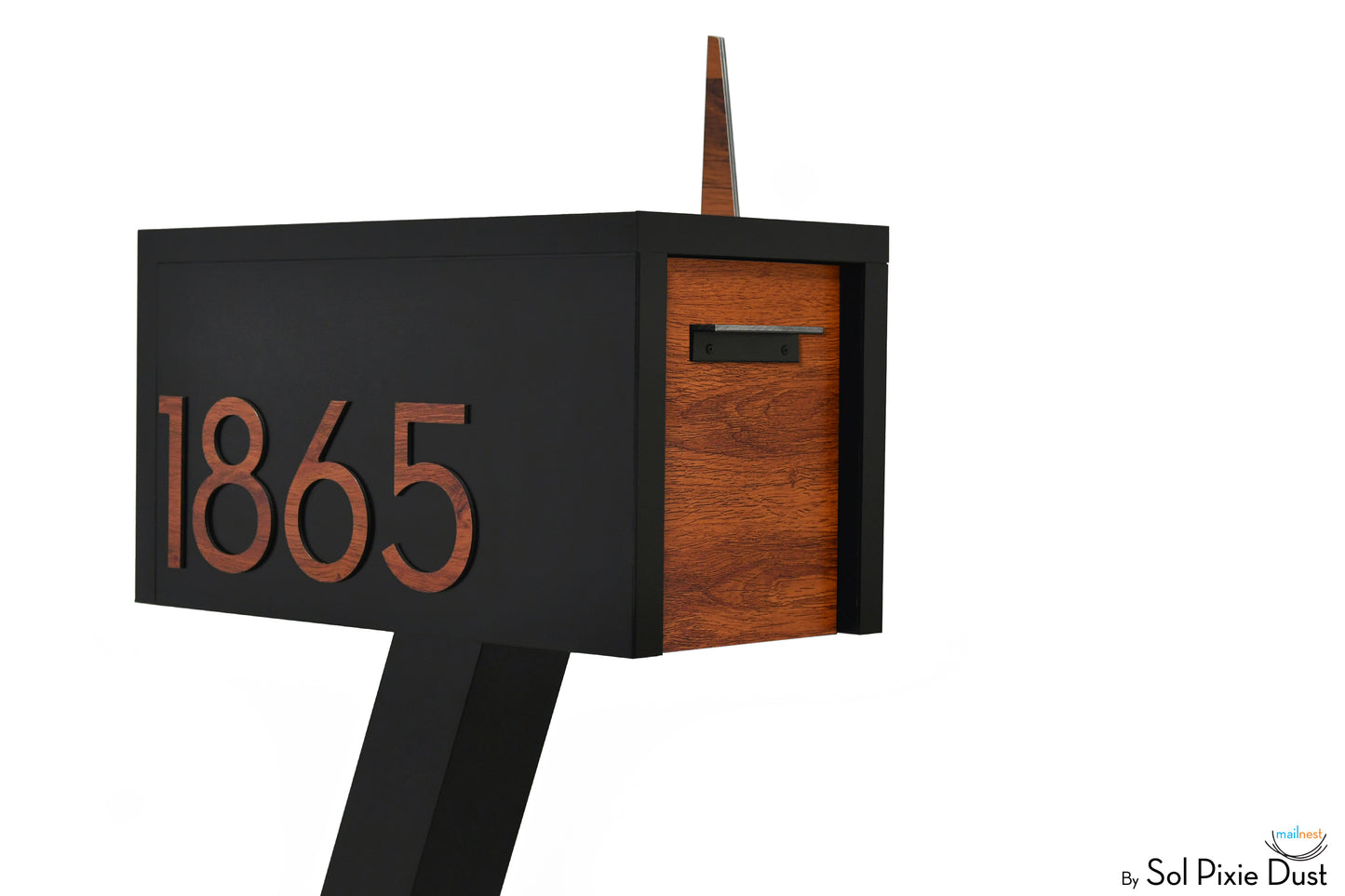 Modern Post Mounted Mailbox  - Contemporary Post Mounted Mailbox Type 4 Aluminum