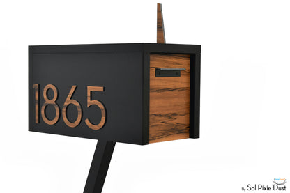 Modern Post Mounted Mailbox  - Contemporary Post Mounted Mailbox Type 4 Aluminum
