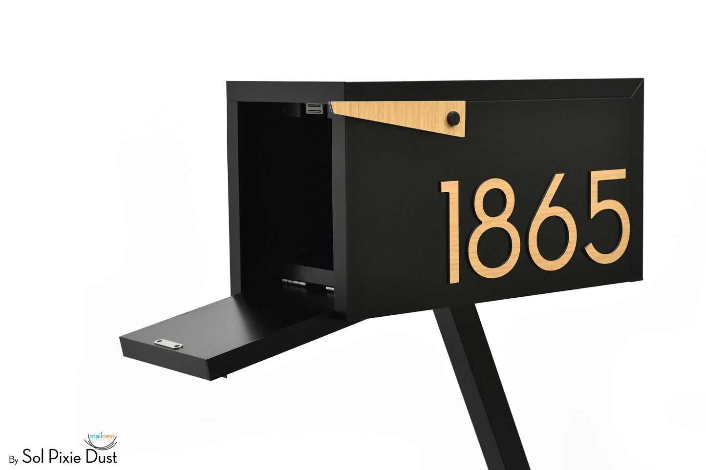 Modern Post Mounted Mailbox  - Contemporary Post Mounted Mailbox Type 4 Aluminum