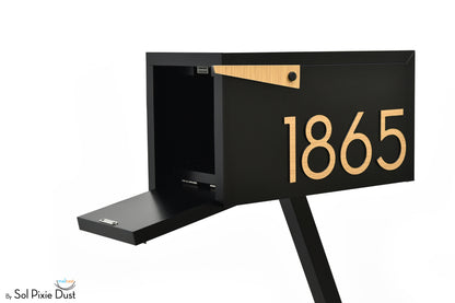 Modern Post Mounted Mailbox  - Contemporary Post Mounted Mailbox Type 4 Aluminum