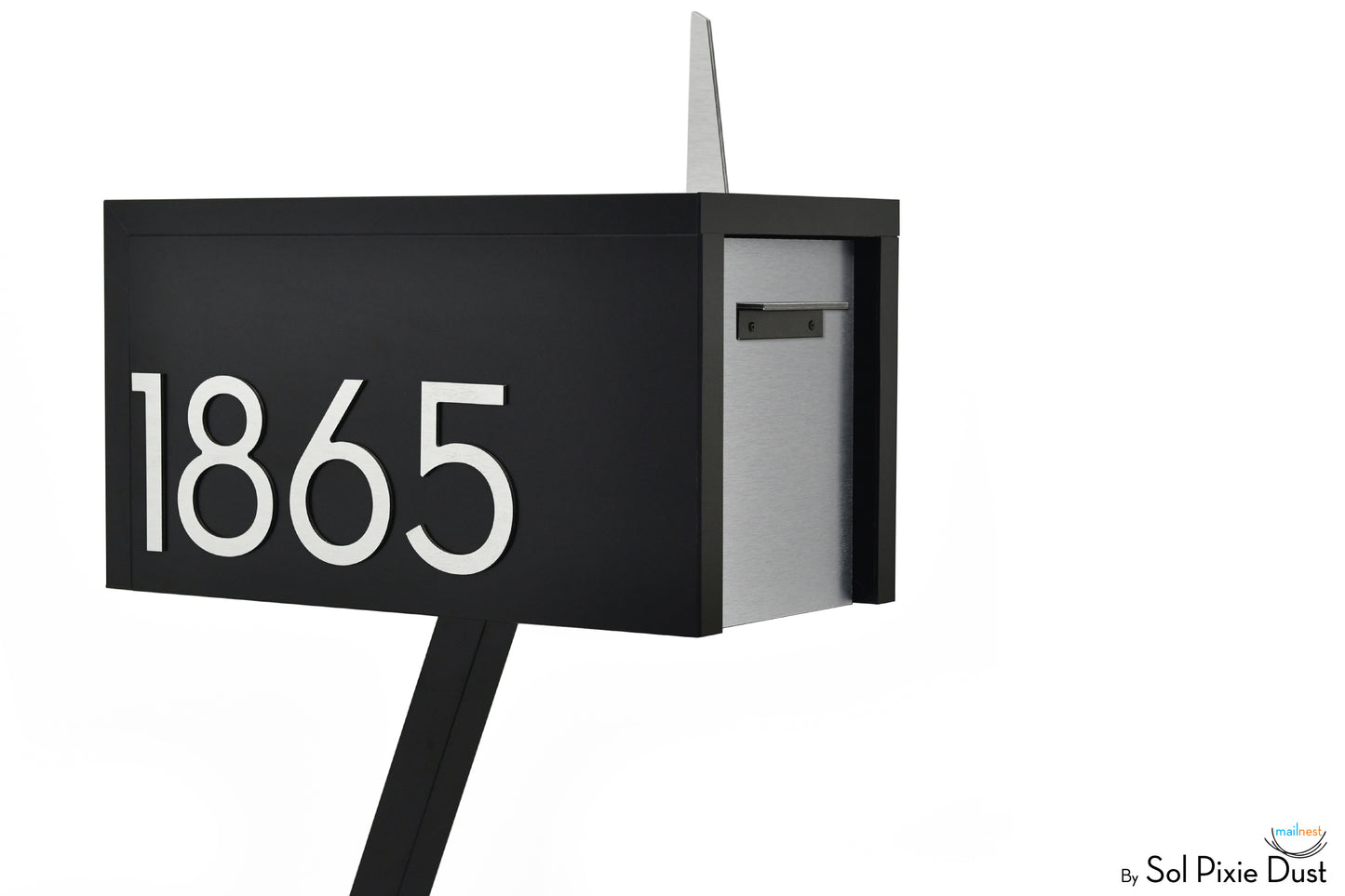 Modern Post Mounted Mailbox  - Contemporary Post Mounted Mailbox Type 4 Aluminum