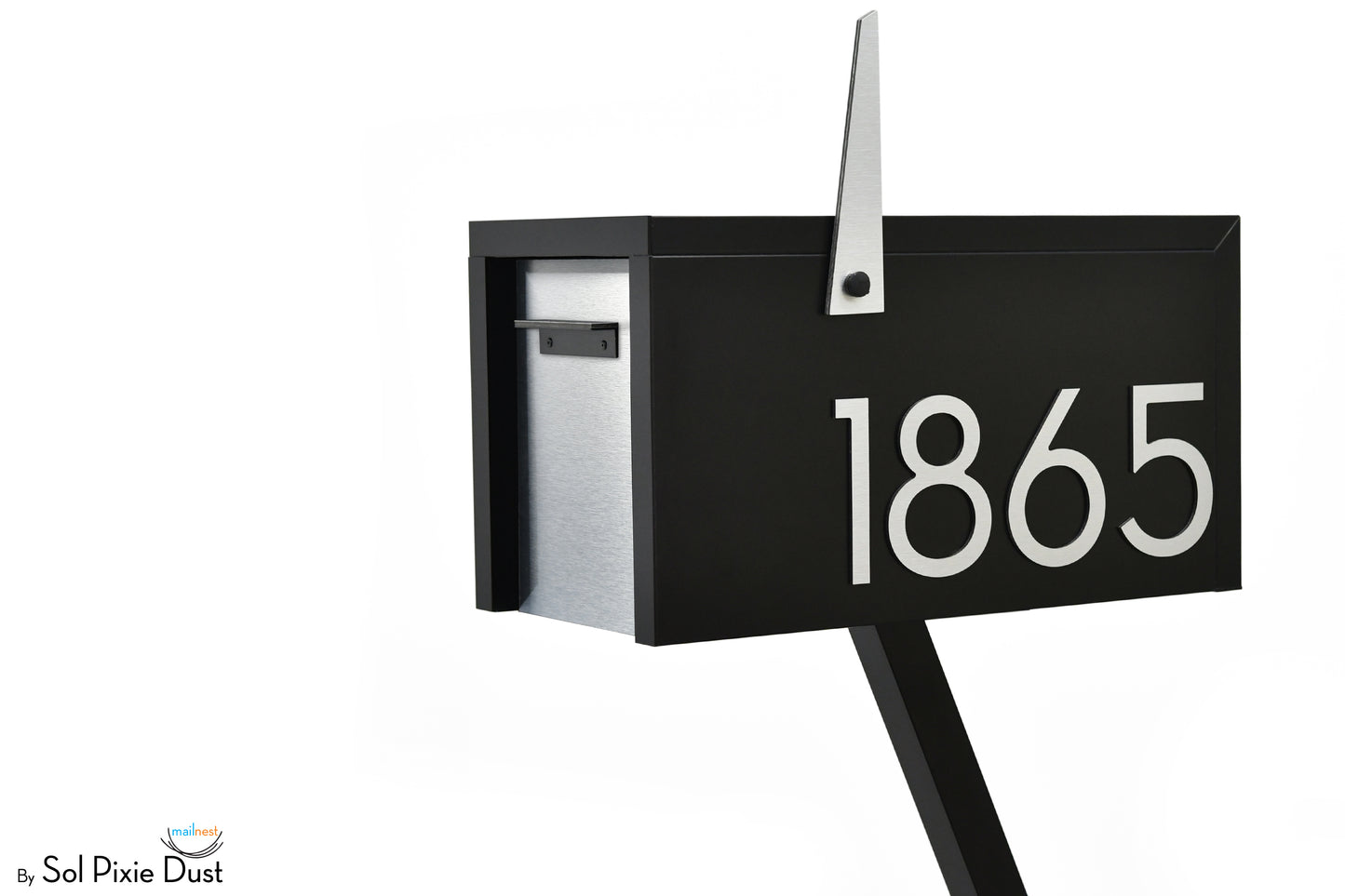 Modern Post Mounted Mailbox  - Contemporary Post Mounted Mailbox Type 4 Aluminum