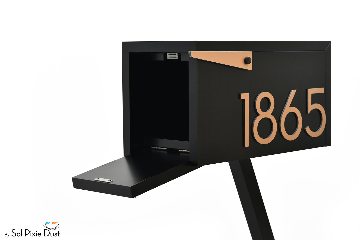 Modern Post Mounted Mailbox  - Contemporary Post Mounted Mailbox Type 4 Aluminum