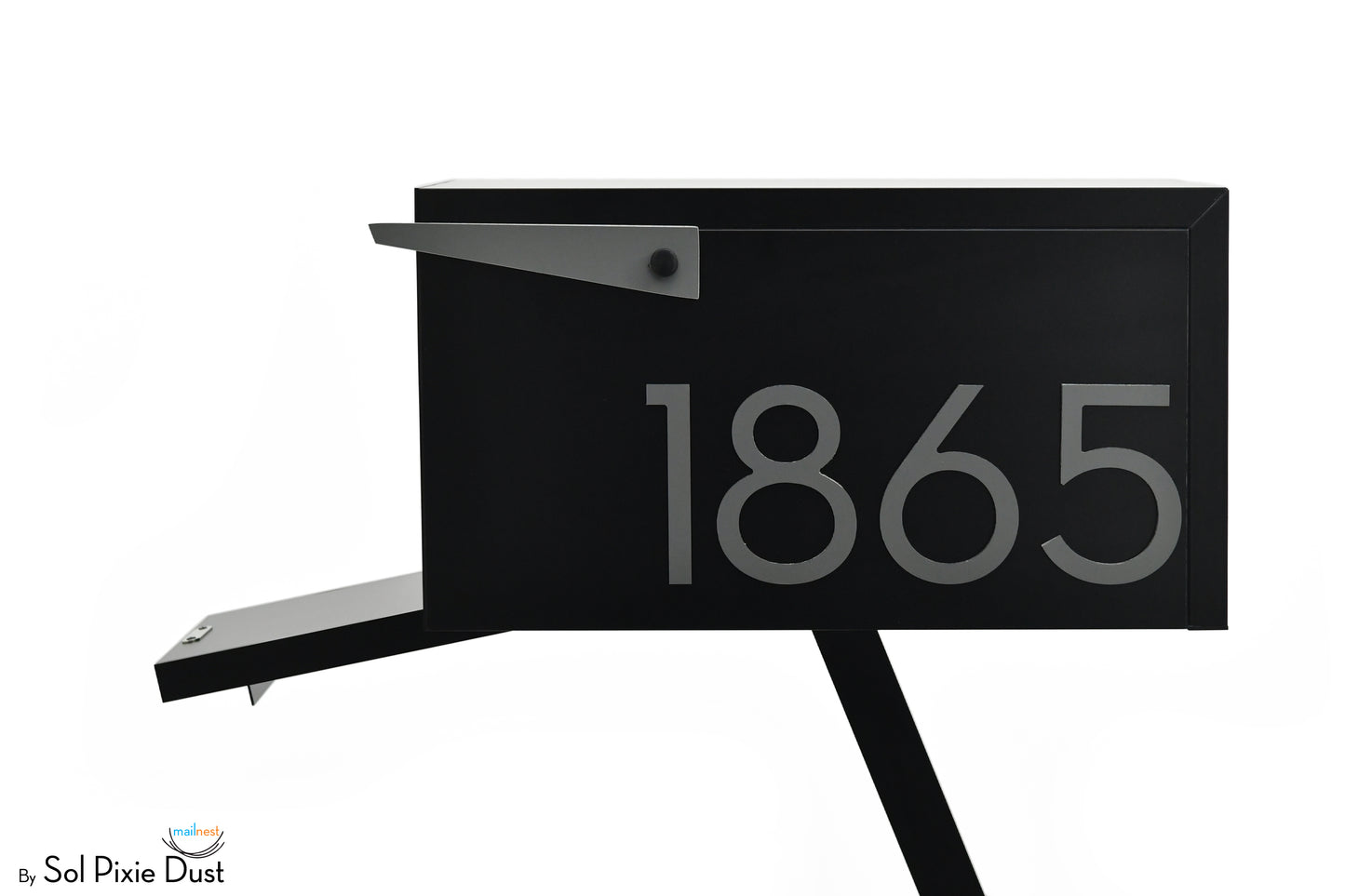 Modern Post Mounted Mailbox  - Contemporary Post Mounted Mailbox Type 4 Aluminum