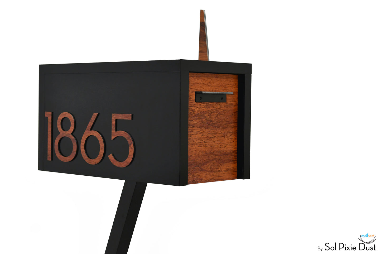 Modern Post Mounted Mailbox  - Contemporary Post Mounted Mailbox Type 4 Aluminum