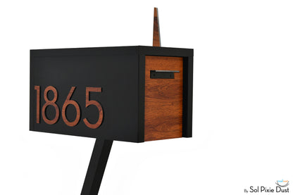 Modern Post Mounted Mailbox  - Contemporary Post Mounted Mailbox Type 4 Aluminum