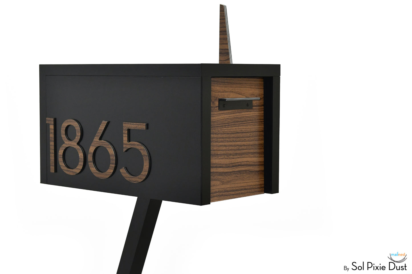 Modern Post Mounted Mailbox  - Contemporary Post Mounted Mailbox Type 4 Aluminum