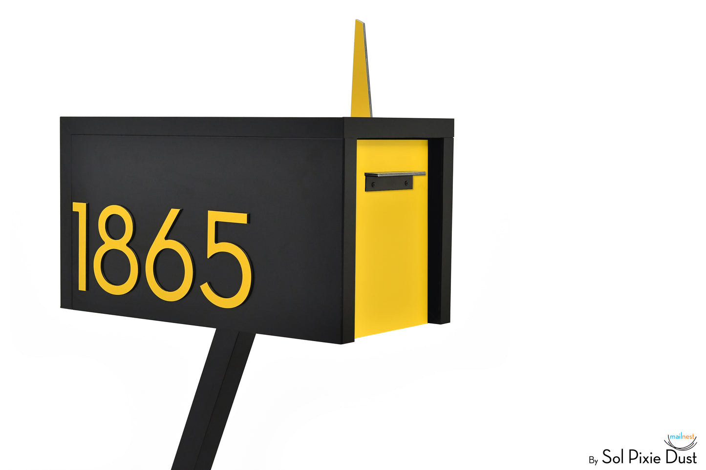 Modern Post Mounted Mailbox  - Contemporary Post Mounted Mailbox Type 4 Aluminum