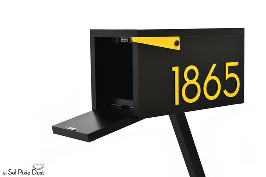 Modern Post Mounted Mailbox  - Contemporary Post Mounted Mailbox Type 4 Aluminum