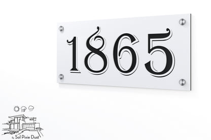 Acrylic Address Plaque - Signs ( Font Options )