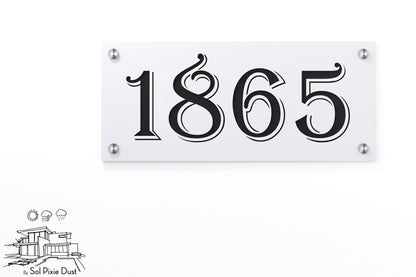 Acrylic Address Plaque - Signs ( Font Options )