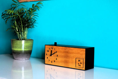 Alarm Clocks - Laser Engraved No Ticking - Table Desk Clock