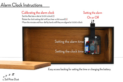 Alarm Clocks - Laser Engraved No Ticking - Table Desk Clock