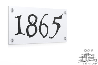 Acrylic Address Plaque - Signs ( Font Options )