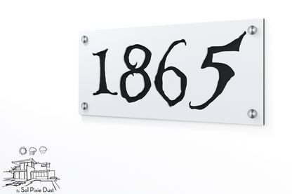 Acrylic Address Plaque - Signs ( Font Options )