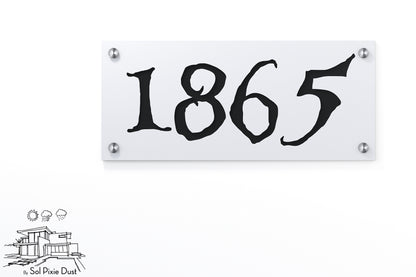 Acrylic Address Plaque - Signs ( Font Options )