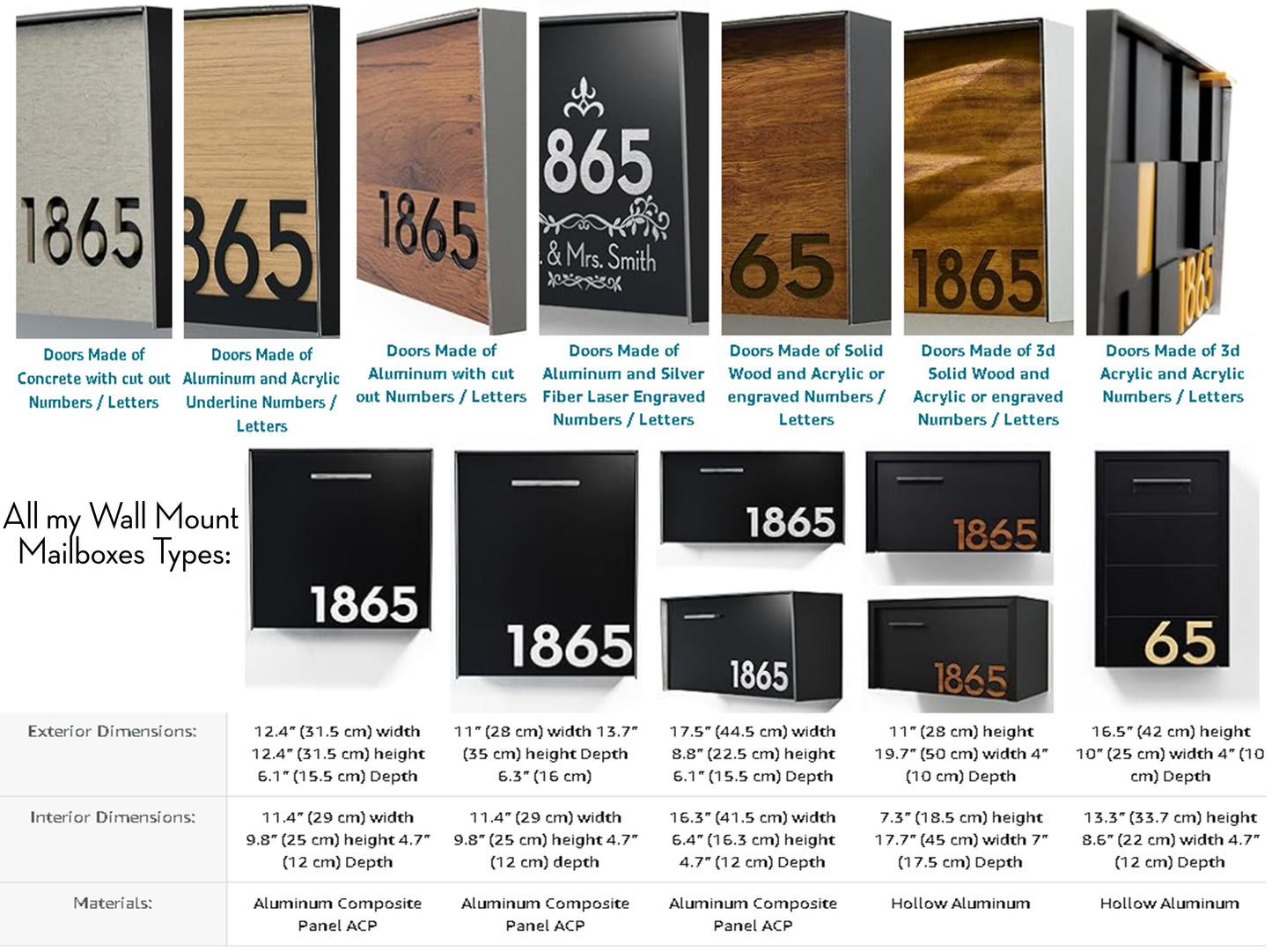 Modern Wall Mounted Mailbox Type 2