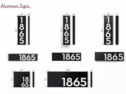 Hollow Aluminum Address Plaques - LED Signs