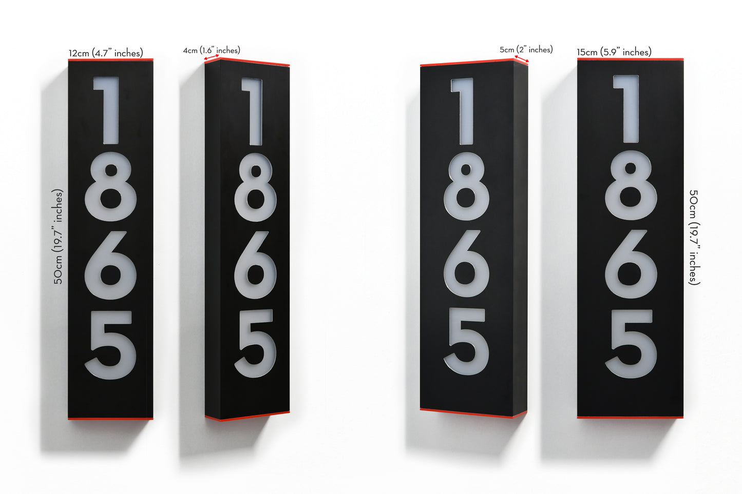 Hollow Aluminum Address Plaques - LED Signs