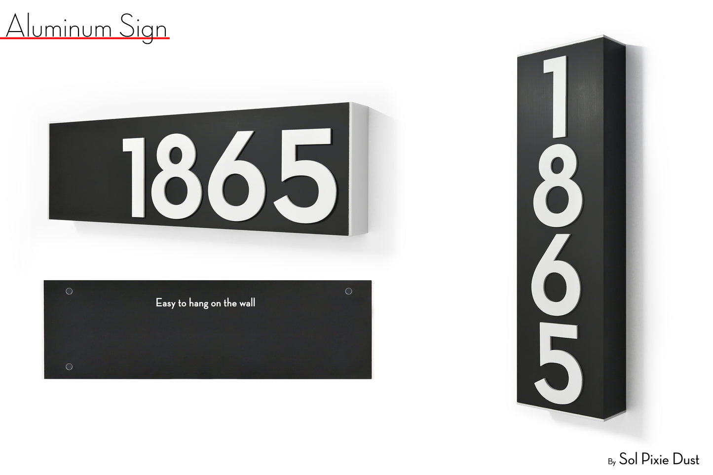Hollow Aluminum Address Plaques - LED Signs