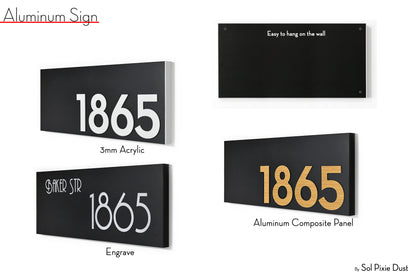 Hollow Aluminum Address Plaques - LED Signs