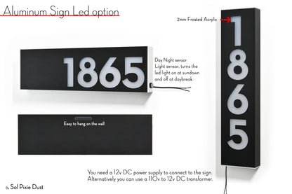 Hollow Aluminum Address Plaques - LED Signs