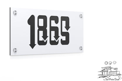 Acrylic Address Plaque - Signs ( Font Options )