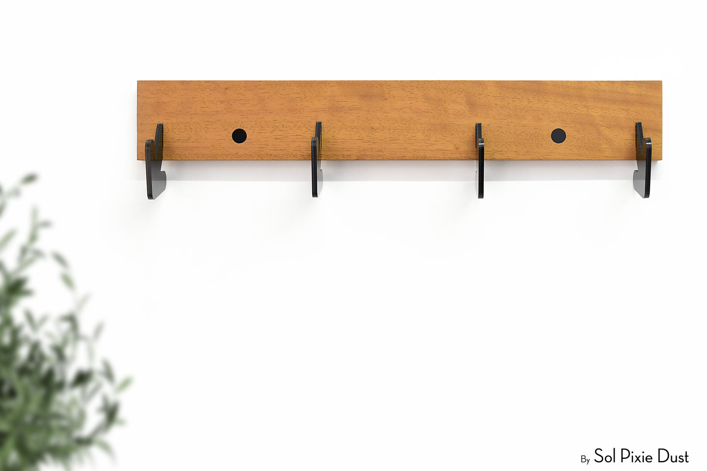 Wall Pegs and Racks - Wooden Hook Rack