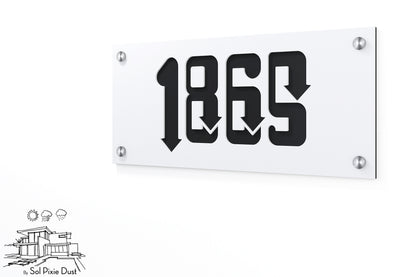 Acrylic Address Plaque - Signs ( Font Options )