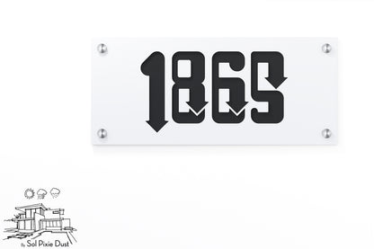Acrylic Address Plaque - Signs ( Font Options )