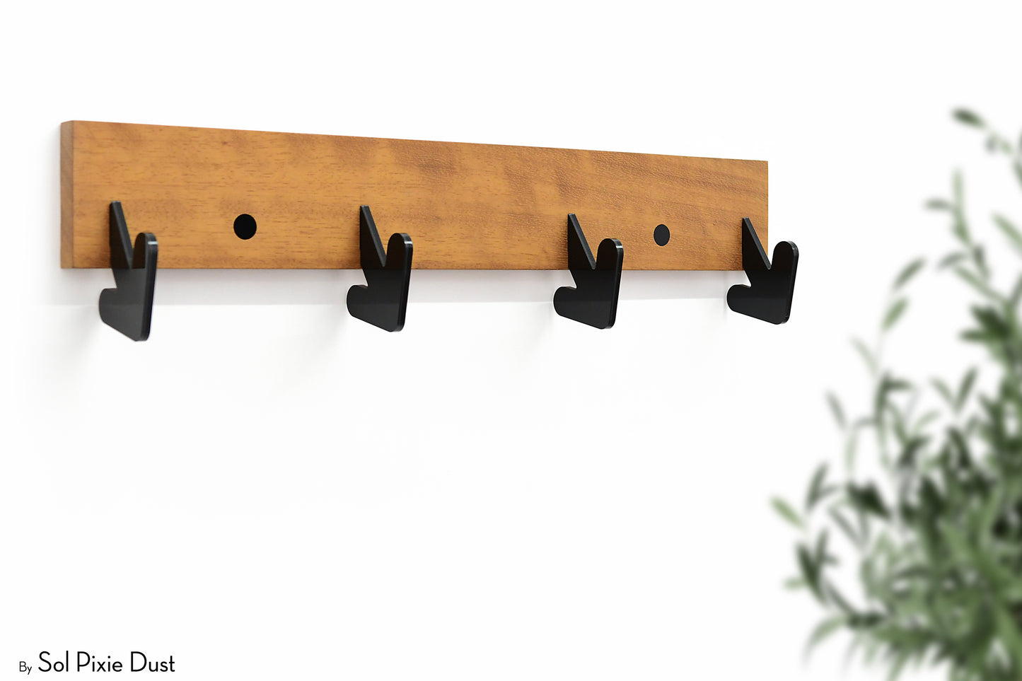Wall Pegs and Racks - Wooden Hook Rack