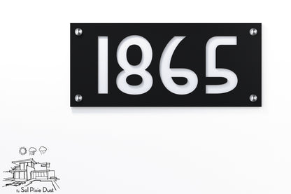 Acrylic Address Plaque - Signs ( Font Options )