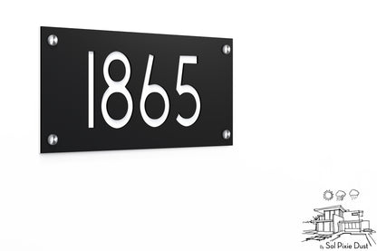 Acrylic Address Plaque - Signs ( Font Options )
