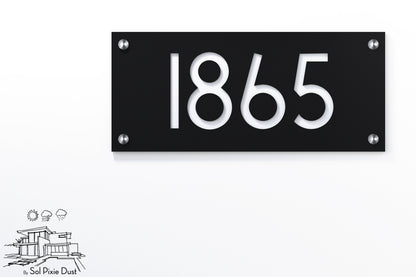 Acrylic Address Plaque - Signs ( Font Options )