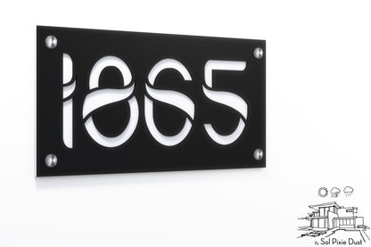 Acrylic Address Plaque - Signs ( Font Options )