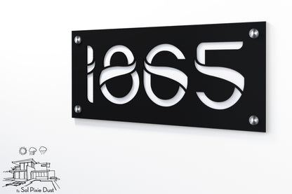 Acrylic Address Plaque - Signs ( Font Options )