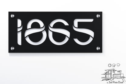 Acrylic Address Plaque - Signs ( Font Options )