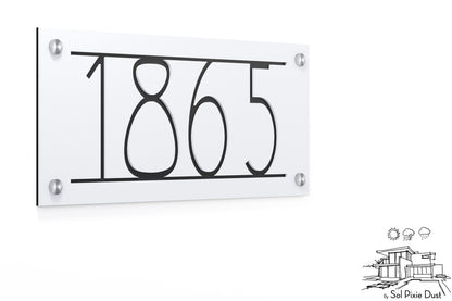Acrylic Address Plaque - Signs ( Font Options )