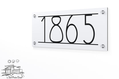 Acrylic Address Plaque - Signs ( Font Options )