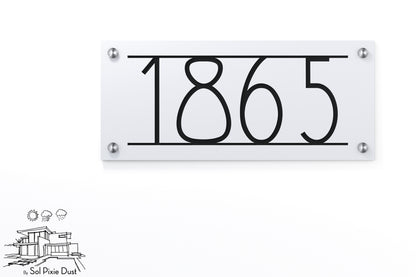 Acrylic Address Plaque - Signs ( Font Options )