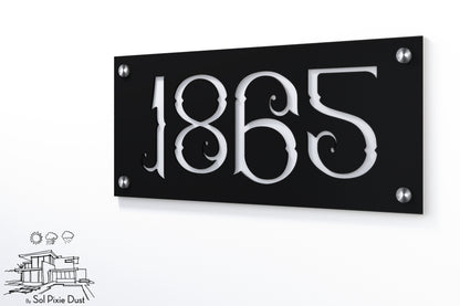 Acrylic Address Plaque - Signs ( Font Options )